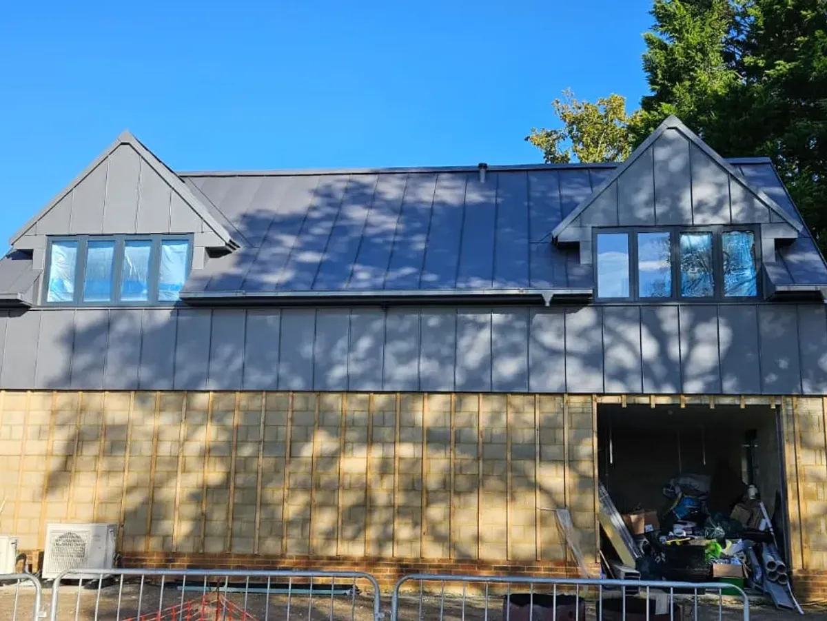 Steel roofing project