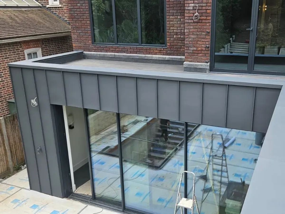 Steel roofing project