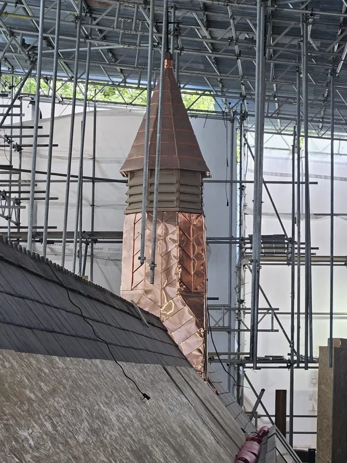 Copper roofing project