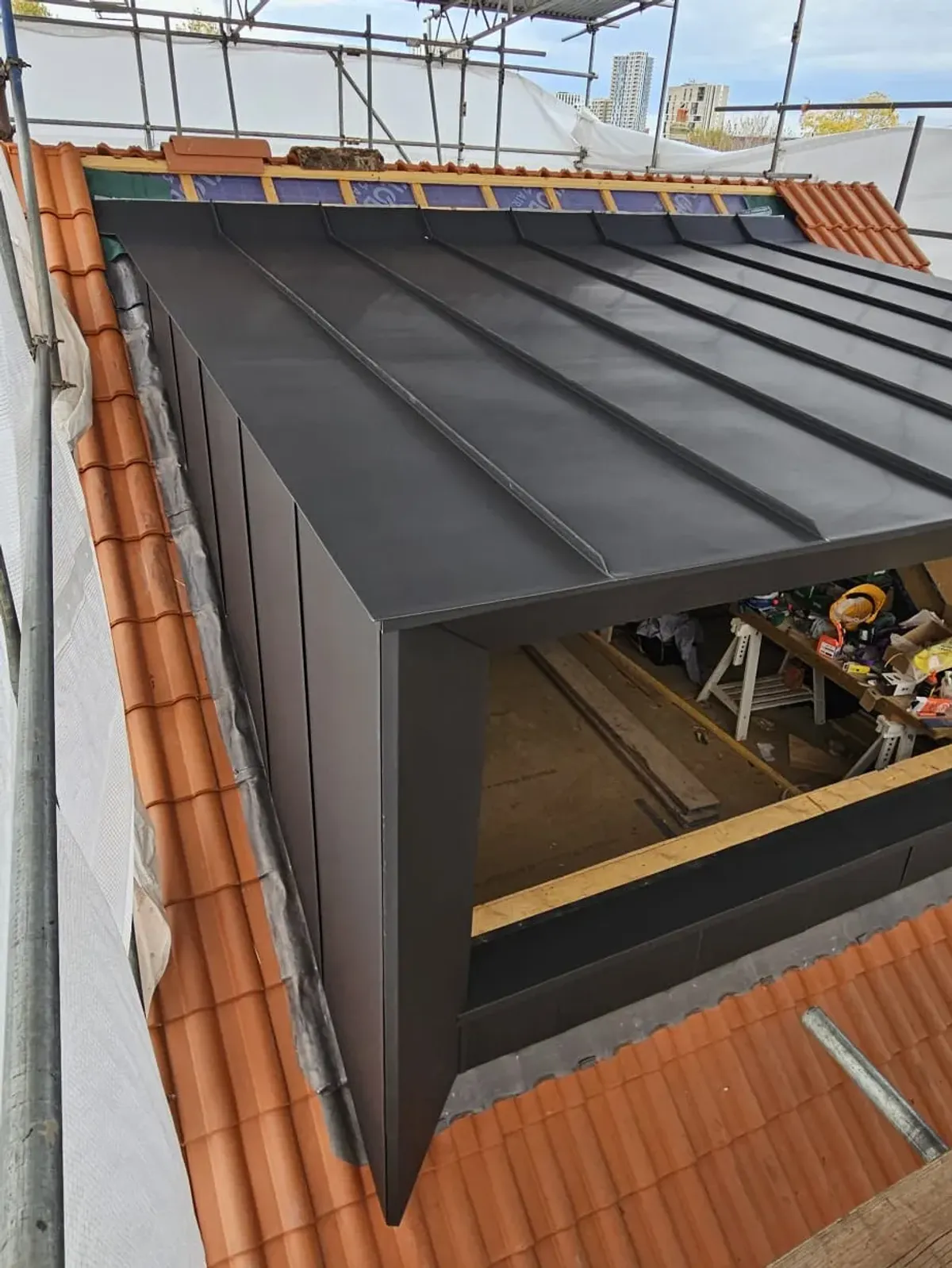 Zinc roofing project