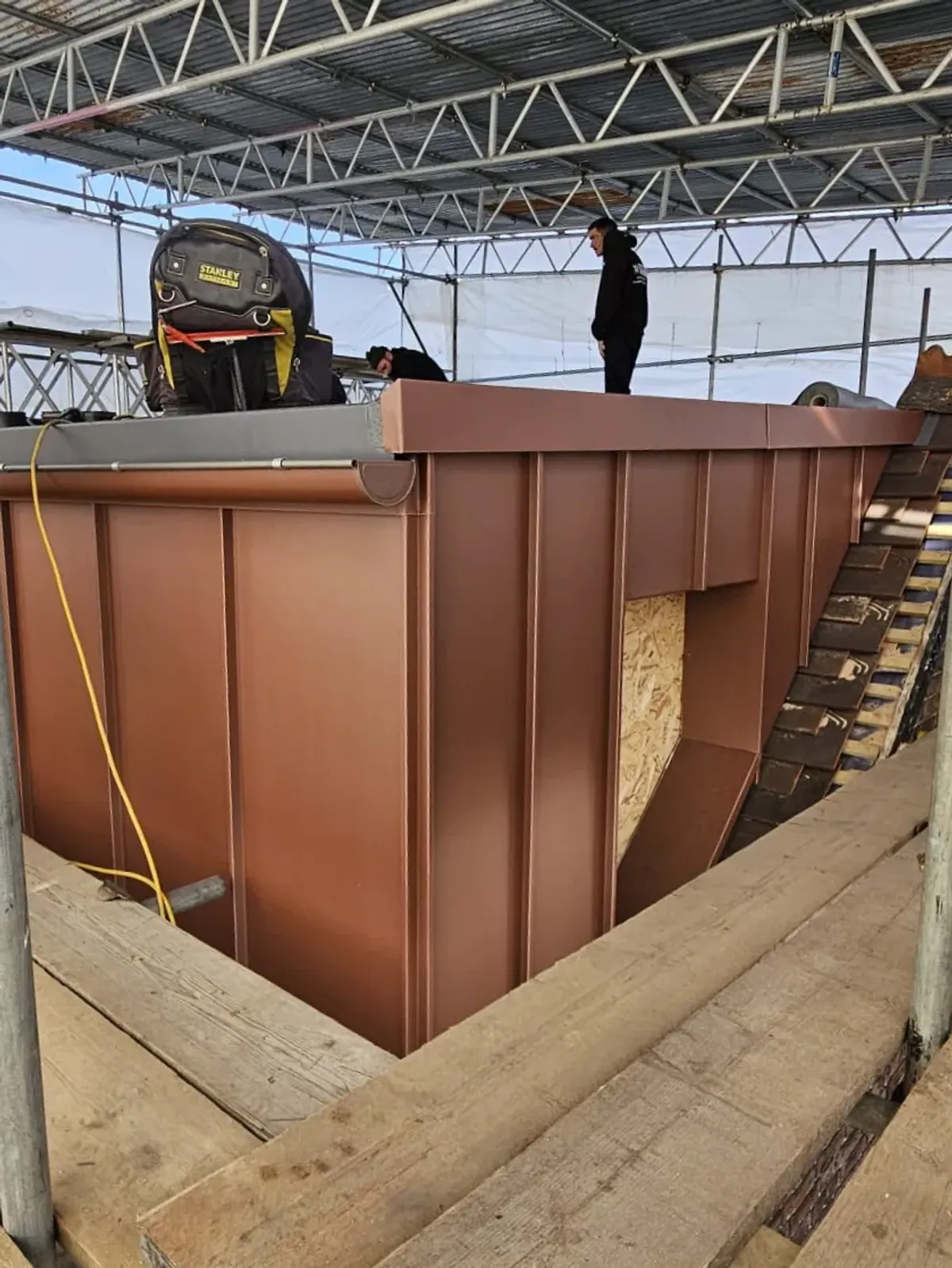 Zinc roofing project